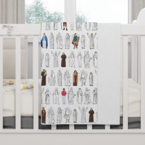 All Saints Collection Fleece Baby Blanket