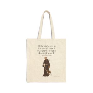 2943658458151507869_2048-1.jpeg St. Francis of Assisi Canvas Bag — Light in the Darkness