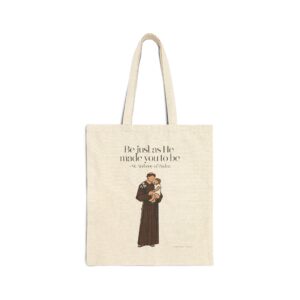 8027194226836603430_2048-1.jpeg St. Anthony of Padua Canvas Bag — Be Just as He Made You to Be